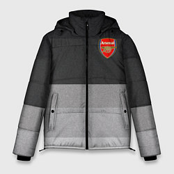 Куртка зимняя мужская ФК Арсенал: Серый стиль, цвет: 3D-красный