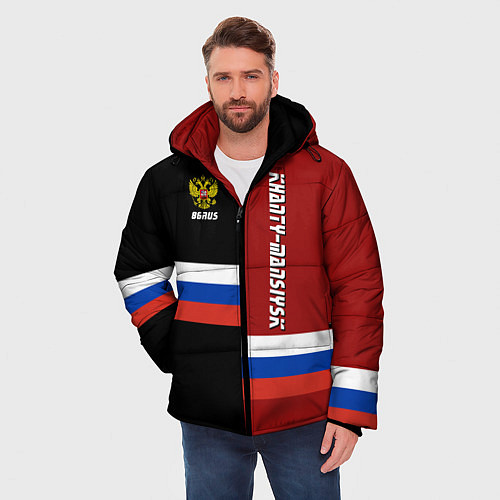 Мужская зимняя куртка Khanty-Mansiysk, Russia / 3D-Красный – фото 3