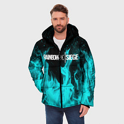 Куртка зимняя мужская R6S: Turquoise Flame, цвет: 3D-светло-серый — фото 2