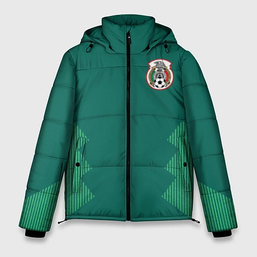 Мужская зимняя куртка Сборная Мексики: Домашняя ЧМ-2018 / 3D-Светло-серый – фото 1