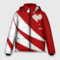 Куртка зимняя мужская Игра в сердца, цвет: 3D-светло-серый