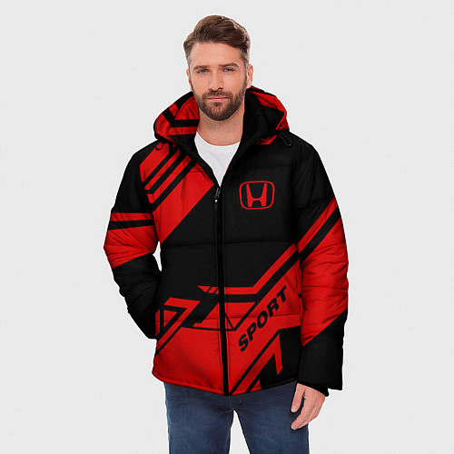 Мужская зимняя куртка Honda: Techno Sport / 3D-Красный – фото 3
