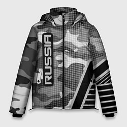 Куртка зимняя мужская Russia: Grey Camo, цвет: 3D-черный