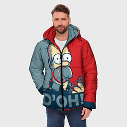 Куртка зимняя мужская Homer Simpson DOH!, цвет: 3D-светло-серый — фото 2