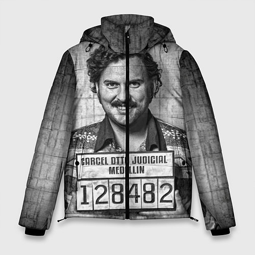 Мужская зимняя куртка Пабло Эскобар / 3D-Светло-серый – фото 1