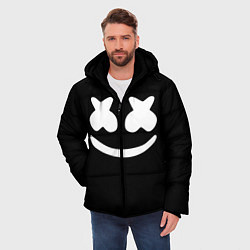 Куртка зимняя мужская Marshmello: Black Face, цвет: 3D-черный — фото 2