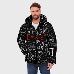 Куртка зимняя мужская Формулы физики, цвет: 3D-светло-серый — фото 2