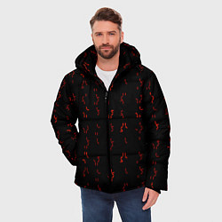 Куртка зимняя мужская Алфавит хищника, цвет: 3D-черный — фото 2