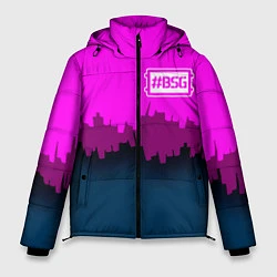 Куртка зимняя мужская BSG: Neon City, цвет: 3D-черный