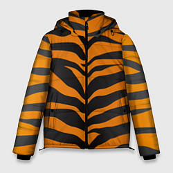 Куртка зимняя мужская Шкура тигра, цвет: 3D-черный