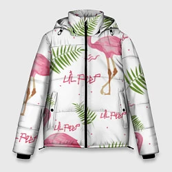 Куртка зимняя мужская Lil Peep: Pink Flamingo, цвет: 3D-красный