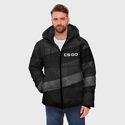 Куртка зимняя мужская CS:GO Graphite, цвет: 3D-светло-серый — фото 2