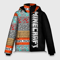 Куртка зимняя мужская Minecraft Blocks, цвет: 3D-черный