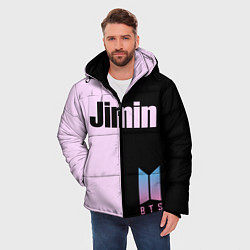 Куртка зимняя мужская BTS Jimin, цвет: 3D-красный — фото 2