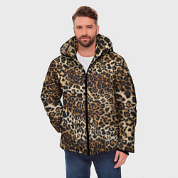 Куртка зимняя мужская Шкура леопарда, цвет: 3D-черный — фото 2