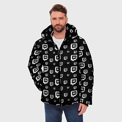 Куртка зимняя мужская Twitch: Black Pattern, цвет: 3D-красный — фото 2