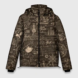 Куртка зимняя мужская Старая рукопись путешественника, цвет: 3D-черный