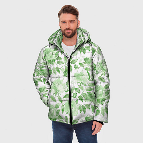 Мужская зимняя куртка Пышная растительность / 3D-Красный – фото 3