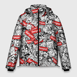 Куртка зимняя мужская Senpai x Ahegao, цвет: 3D-светло-серый