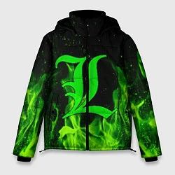 Куртка зимняя мужская L letter flame, цвет: 3D-черный