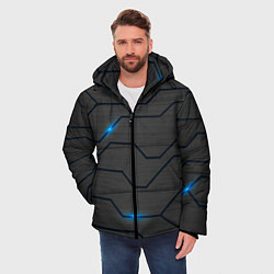 Куртка зимняя мужская Led подсветка, цвет: 3D-черный — фото 2