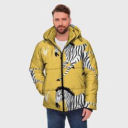 Куртка зимняя мужская Зебра арт, цвет: 3D-светло-серый — фото 2