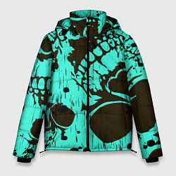 Куртка зимняя мужская Neon skull, цвет: 3D-черный