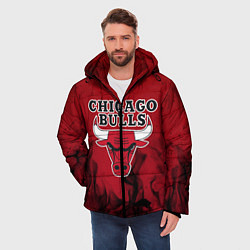 Куртка зимняя мужская CHICAGO BULLS, цвет: 3D-красный — фото 2