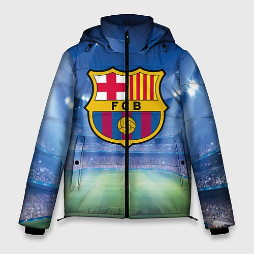 Мужская зимняя куртка FC Barcelona / 3D-Светло-серый – фото 1