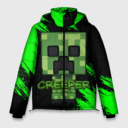 Куртка зимняя мужская MINECRAFT CREEPER, цвет: 3D-черный