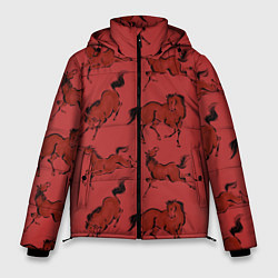 Мужская зимняя куртка Красные кони