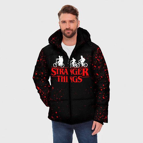 Мужская зимняя куртка STRANGER THINGS / 3D-Красный – фото 3