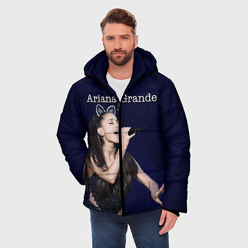 Мужская зимняя куртка Ariana Grande Ариана Гранде / 3D-Красный – фото 3