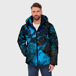 Куртка зимняя мужская Nu abstracts art, цвет: 3D-черный — фото 2