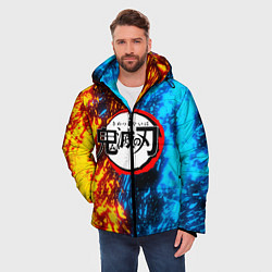 Куртка зимняя мужская KIMETSU NO YAIBA, цвет: 3D-светло-серый — фото 2