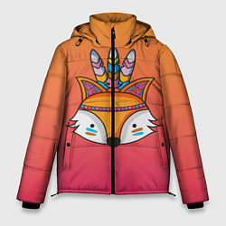 Куртка зимняя мужская Лиса Индеец, цвет: 3D-черный