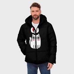 Куртка зимняя мужская Meme cat, цвет: 3D-светло-серый — фото 2