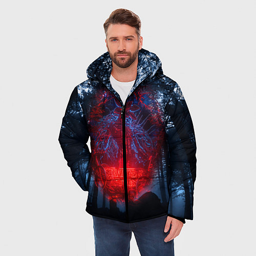 Мужская зимняя куртка Demogorgon Stranger Things / 3D-Красный – фото 3
