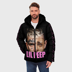 Куртка зимняя мужская Lil Peep, цвет: 3D-красный — фото 2