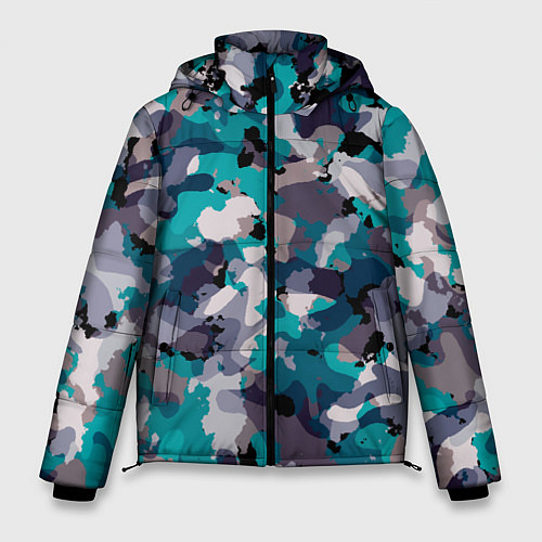 Мужская зимняя куртка Камуфляж: ледяной / 3D-Светло-серый – фото 1