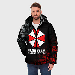 Куртка зимняя мужская RESIDENT EVIL UMBRELLA CORP, цвет: 3D-черный — фото 2