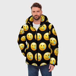 Куртка зимняя мужская New Emoji, цвет: 3D-красный — фото 2
