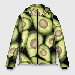 Куртка зимняя мужская Avocado background, цвет: 3D-черный