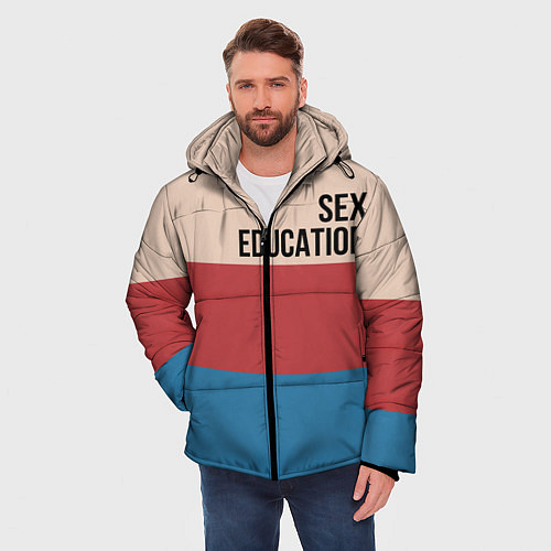 Мужская зимняя куртка Половое воспитание / 3D-Красный – фото 3