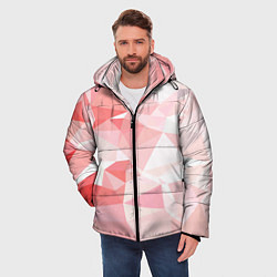 Куртка зимняя мужская Pink abstraction, цвет: 3D-черный — фото 2