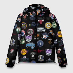 Куртка зимняя мужская NBA Pattern, цвет: 3D-черный