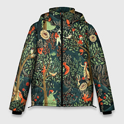 Куртка зимняя мужская Abstraction Pattern, цвет: 3D-красный