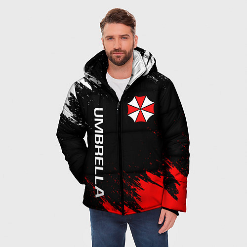 Мужская зимняя куртка RESIDENT EVIL UMBRELLA / 3D-Красный – фото 3