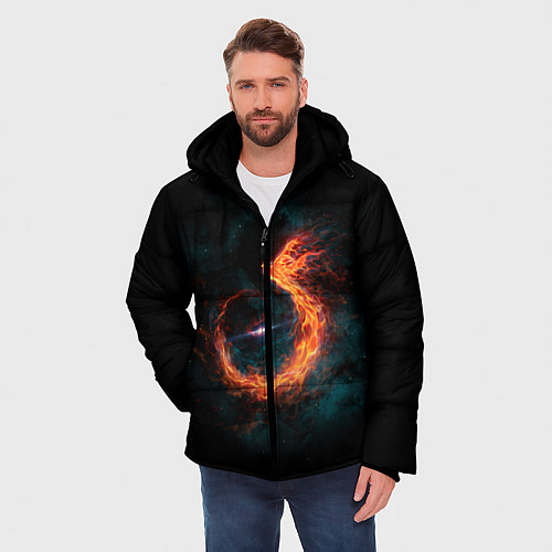 Мужская зимняя куртка Космический Феникс / 3D-Светло-серый – фото 3