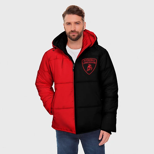Мужская зимняя куртка Lamborghini / 3D-Красный – фото 3